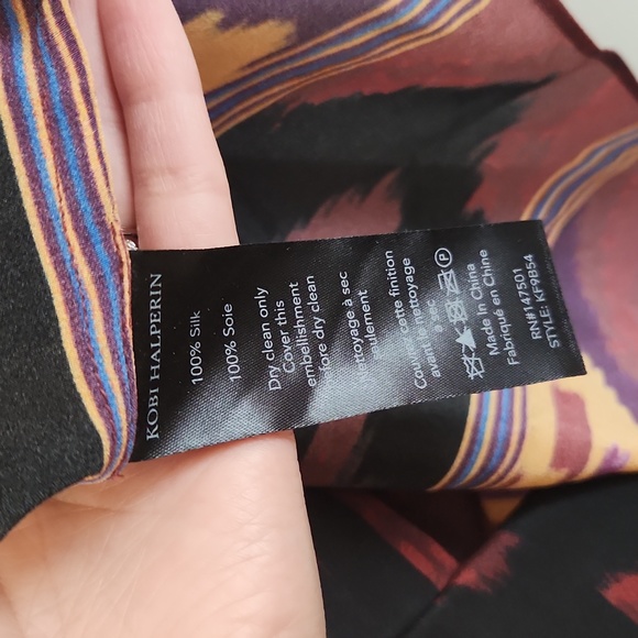 Kobi Halperin Martina Tie-Neck Sleeveless Silk Blouse, Medium - Picture 5 of 5